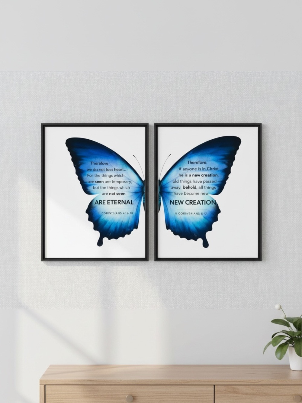 DDS 2-Set, Art Print, 8x10, Bible Verse, Paper Print, Unframed, Nature Series